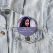 Stolzes Parteichentuchter Foto Lila Button (Beispiel)