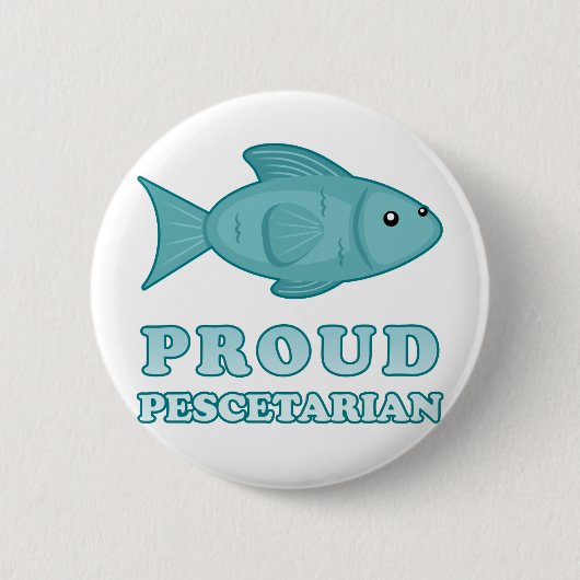 Stolzes Pescetarian Button (Vorderseite)