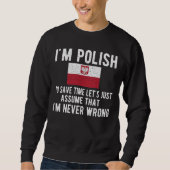 Stolzes polnisches Erbe Polen roots polnische Flag Sweatshirt (Vorderseite)