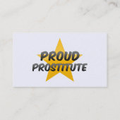 Stolzes Prostituiertes Visitenkarte (Rückseite)