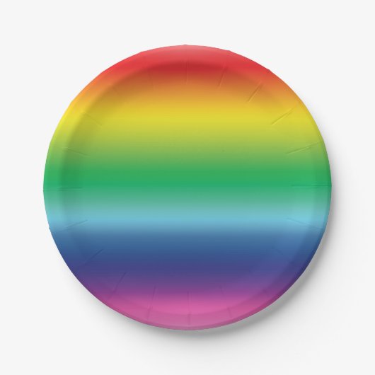 Stolzes Regenbogenfarben lgbtq lgbt Party Pappteller (Vorderseite)