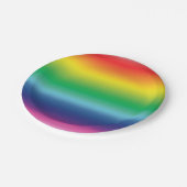 Stolzes Regenbogenfarben lgbtq lgbt Party Pappteller (Schrägansicht)