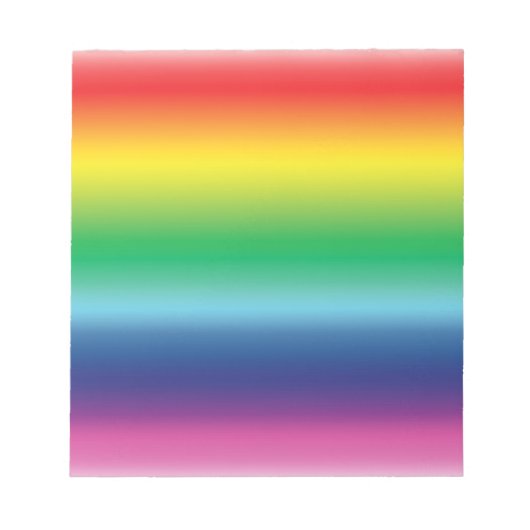 Stolzes Regenbogenfarbengefälle modernes Muster Notizblock (Vorderseite)