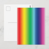 Stolzes Regenbogenfarbengefälle modernes Muster Postkarte (Vorne/Hinten)