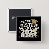 Stolzes Register einer 2025-Graduatenfamilie Button (Vorne & Hinten)