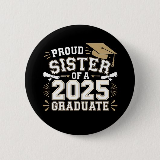 Stolzes Register einer 2025-Graduatenfamilie Button (Vorderseite)