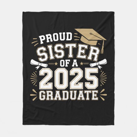 Stolzes Register einer 2025-Graduatenfamilie Fleecedecke (Vorderseite)