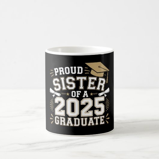 Stolzes Register einer 2025-Graduatenfamilie Kaffeetasse (Mittel)