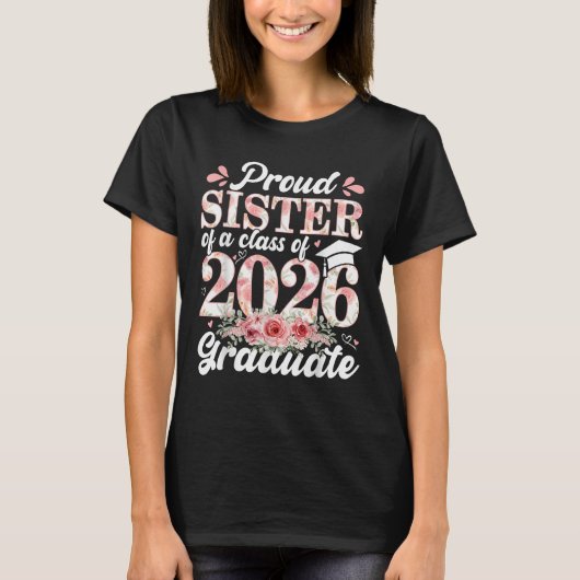 Stolzes Register einer Klasse von 2026 Hochschulab T-Shirt (Vorderseite)