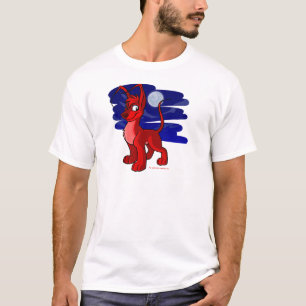 Stolzes rotes Gelert durch Mondschein T-Shirt