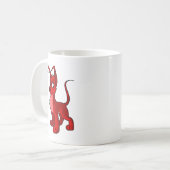 Stolzes rotes Gelert Kaffeetasse (Vorderseite Links)