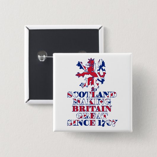 Stolzes schottisches und britisch button (Vorne & Hinten)