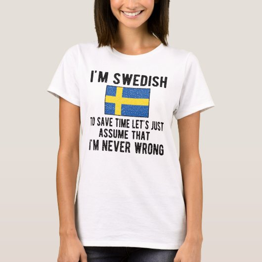 Stolzes schwedisches Erbe Schweden Roots Schwedisc T-Shirt (Vorderseite)