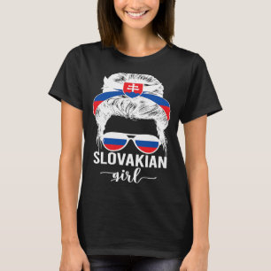 Stolzes slowakisches Girl Slowakei-Flaggen slowaki T-Shirt