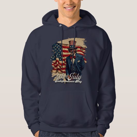 Stolzes Soul des 4. Juli Hoodie (Vorderseite)