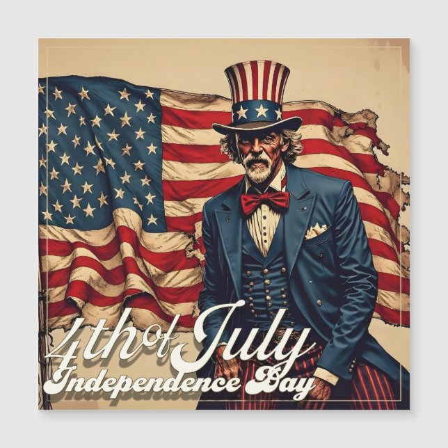 Stolzes Soul des 4. Juli Magnetkarte (Vorderseite)