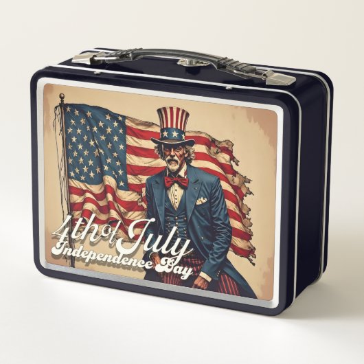 Stolzes Soul des 4. Juli Metall Brotdose (Rückseite)