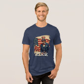 Stolzes Soul des 4. Juli Tri-Blend Shirt (Vorderseite voll)
