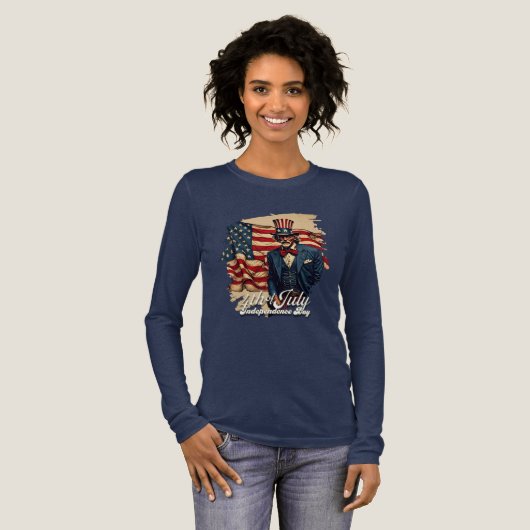 Stolzes Soul des 4. Juli Tri-Blend Shirt (Volle Vorderseite)