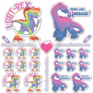 Stolzes Sticker Sortiment mit Dinosauriern!