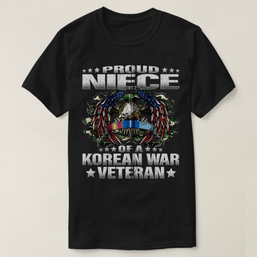 Stolzes Stück eines Veteranen-Militärs aus dem Kor T-Shirt (Design vorne)