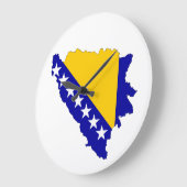 Stolzes Symbol für Bosnien und Herzegowina - Zeitl Große Wanduhr (Winkel)