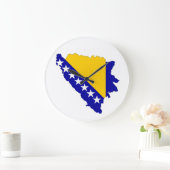 Stolzes Symbol für Bosnien und Herzegowina - Zeitl Große Wanduhr (Zuhause)