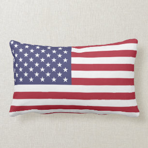 Stolzes und patriotisches USA-Flaggelumbar-Kissen Lendenkissen
