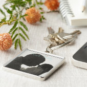 Stolzes Vati-Foto-großer quadratischer Schlüsselanhänger (Seite)