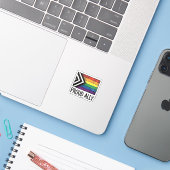Stolzes Verbündeter Pride Flag Vector T-Shirt Desi Aufkleber (Laptop mit iPhone)