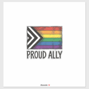 Stolzes Verbündeter Pride Flag Vector T-Shirt Desi Aufkleber