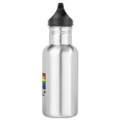 Stolzes Verbündeter Pride Flag Vector T-Shirt Desi Edelstahlflasche (Rechts)