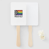 Stolzes Verbündeter Pride Flag Vector T-Shirt Desi Fächer (Vorne und Hinten)