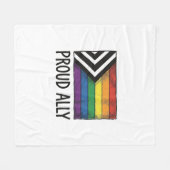 Stolzes Verbündeter Pride Flag Vector T-Shirt Desi Fleecedecke (Vorderseite (Horizontal))