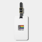 Stolzes Verbündeter Pride Flag Vector T-Shirt Desi Gepäckanhänger (Vorderseite vertikal)