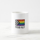 Stolzes Verbündeter Pride Flag Vector T-Shirt Desi Kaffeetasse (Mittel)