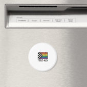 Stolzes Verbündeter Pride Flag Vector T-Shirt Desi Magnet (In Situ (Geschirrspüler))