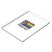 Stolzes Verbündeter Pride Flag Vector T-Shirt Desi Notizblock (Linke Seite)