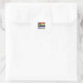 Stolzes Verbündeter Pride Flag Vector T-Shirt Desi Runder Aufkleber (Tasche)