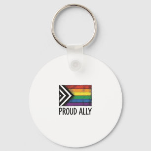 Stolzes Verbündeter Pride Flag Vector T-Shirt Desi Schlüsselanhänger