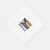 Stolzes Verbündeter Pride Flag Vector T-Shirt Desi Serviette (Ecke)