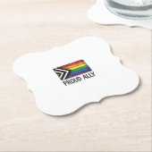 Stolzes Verbündeter Pride Flag Vector T-Shirt Desi Untersetzer (angewinkelt)