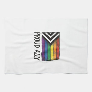 Stolzes Verbündeter-Stolzflagge-Vektor-T-Shirt-Des Geschirrtuch