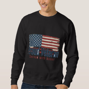 Stolzes Veteranen-Shirt Diente mit Ehre Veteran Sweatshirt