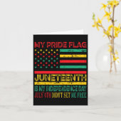 Stolzflagge Juneteenth ist mein Unabhängigkeitstag Karte (Gelbe Blume)