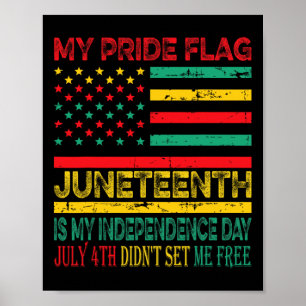 Stolzflagge Juneteenth ist mein Unabhängigkeitstag Poster