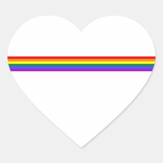 Stolzflaggenregenbogen-Gewohnheitsaufkleber Herz-Aufkleber (Vorderseite)