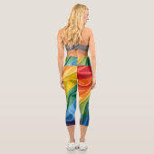 Stolzmonat-Muster Capri Leggings (Rückseite)