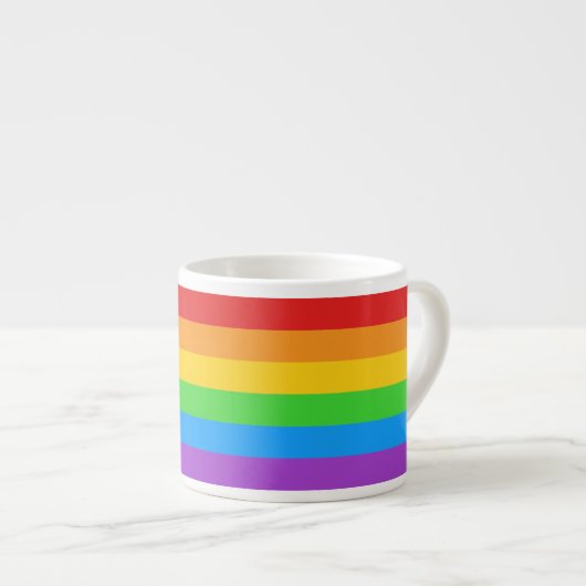 Stolzschuss: Regenbogenflagge Espressotasse (Vorderseite Rechts)