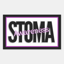 Stoma Awareness Rechteckiger Aufkleber